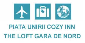 The logo for piata unirii cozy inn the loft gara de nord