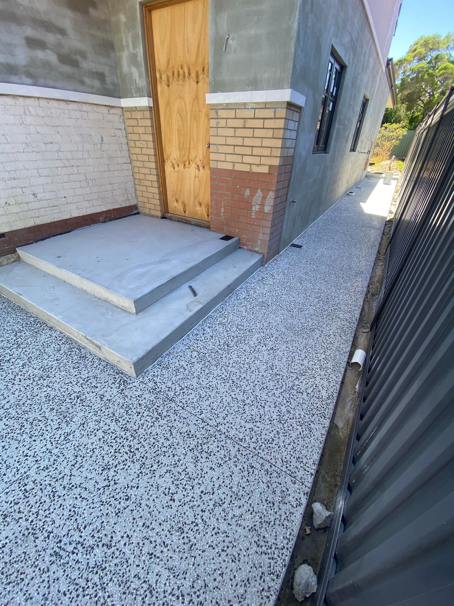 Coloured concrete paths & stairs services