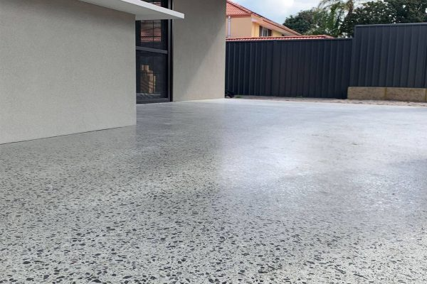 Honed concrete patio & alfresco services