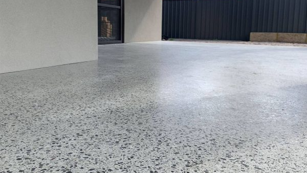 Honed Concrete Patio Area
