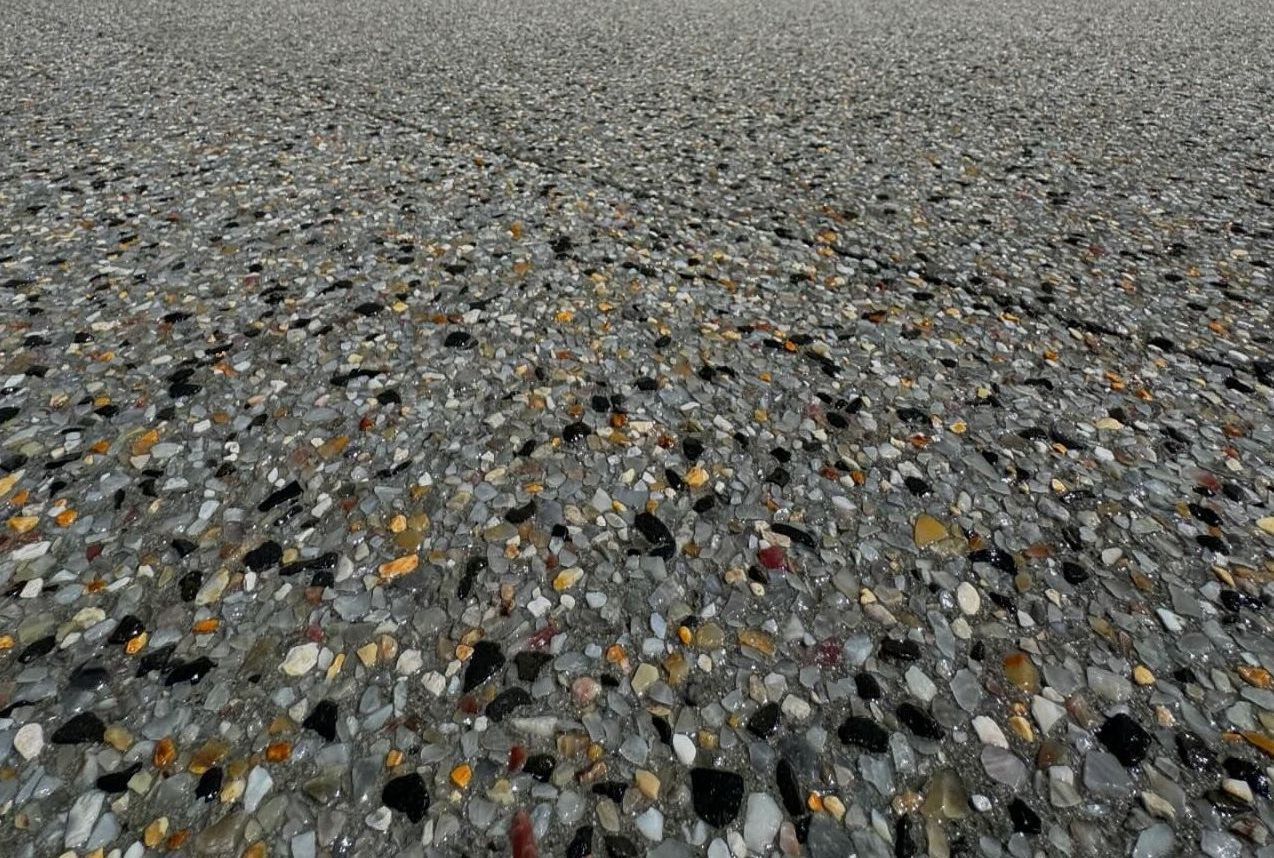 Exposed Aggregate Driveway using geostone Holicim