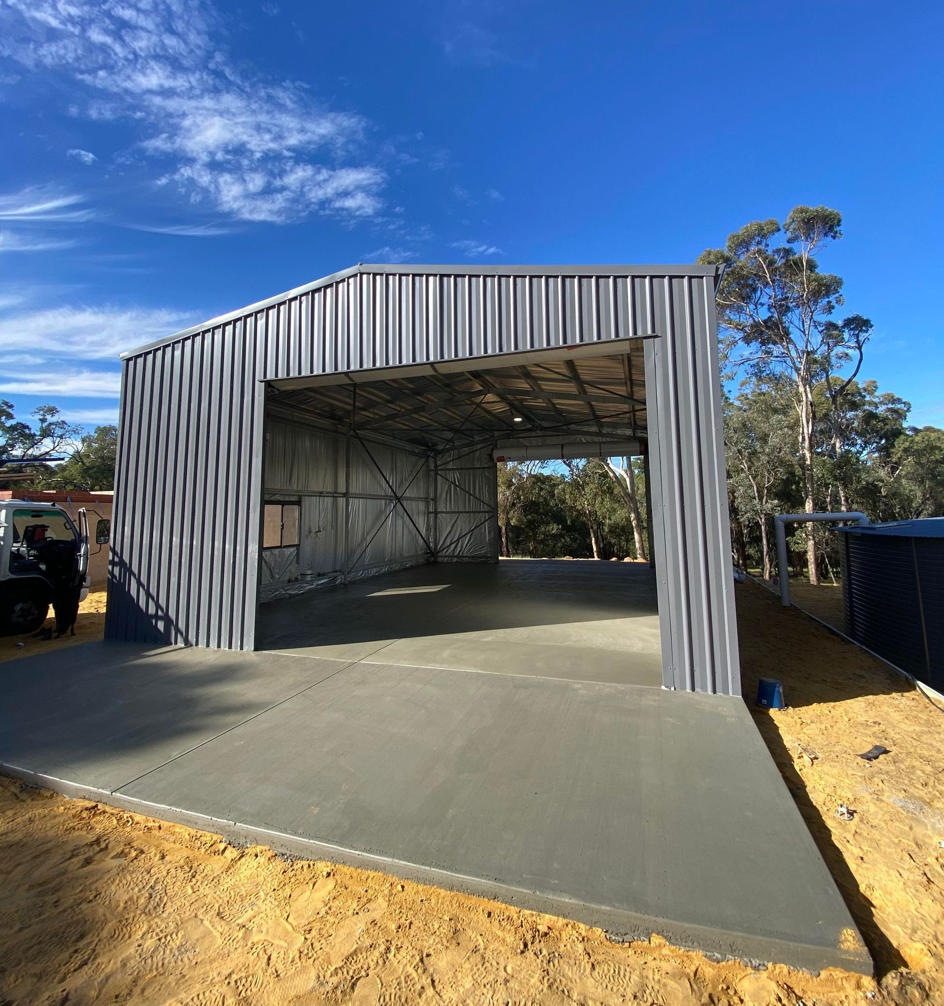 Exposed Aggregate Shed & Garage Pad Services