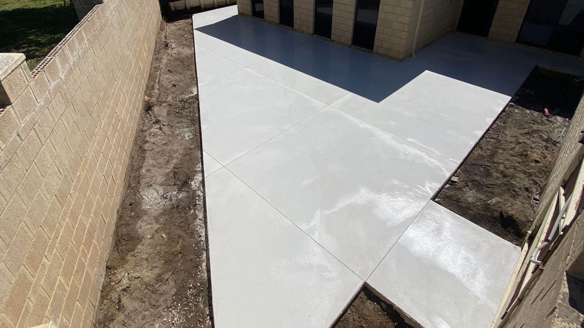 White Coloured Concrete for Backyard in Perth