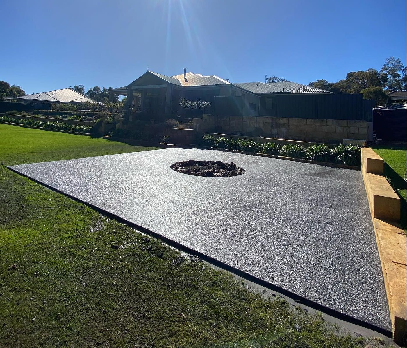 Decorative Concrete patio and alfresco