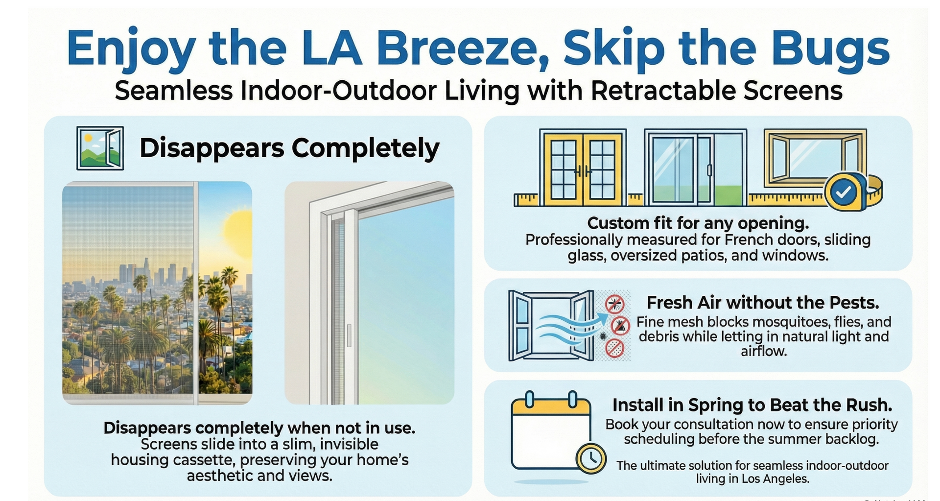 Luxury Los Angeles living room with a retractable screen