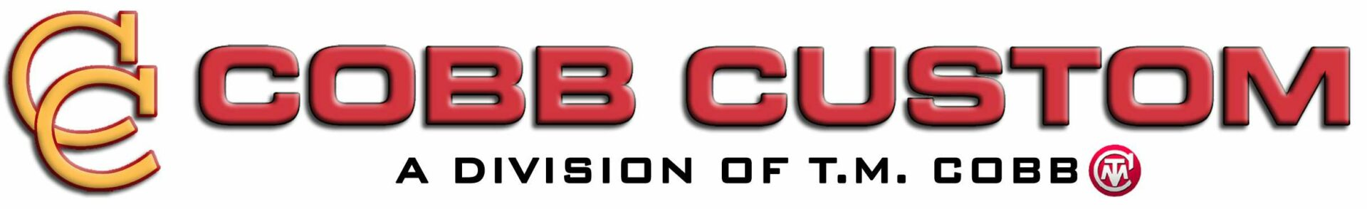 Logo for Cobb Custom, a division of T.M. Cobb. Features stylized
