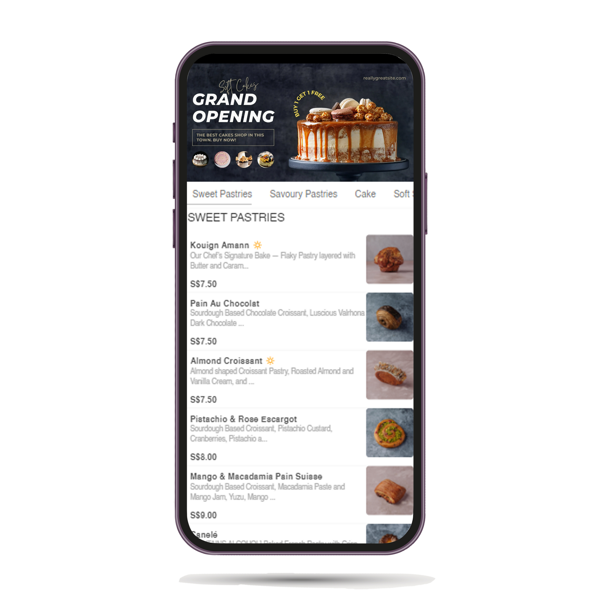 QR ordering system menu