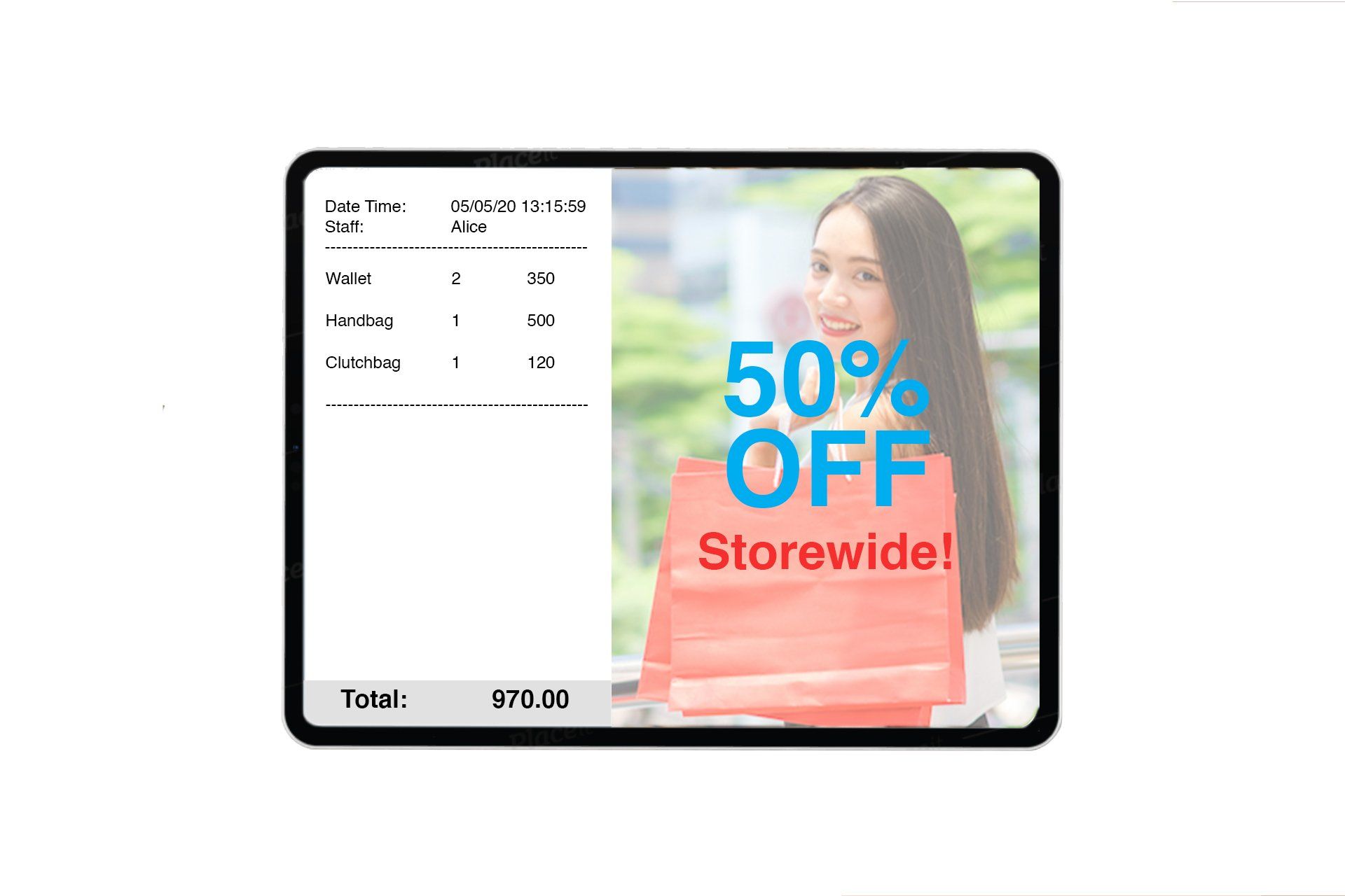 retail pos system customer display