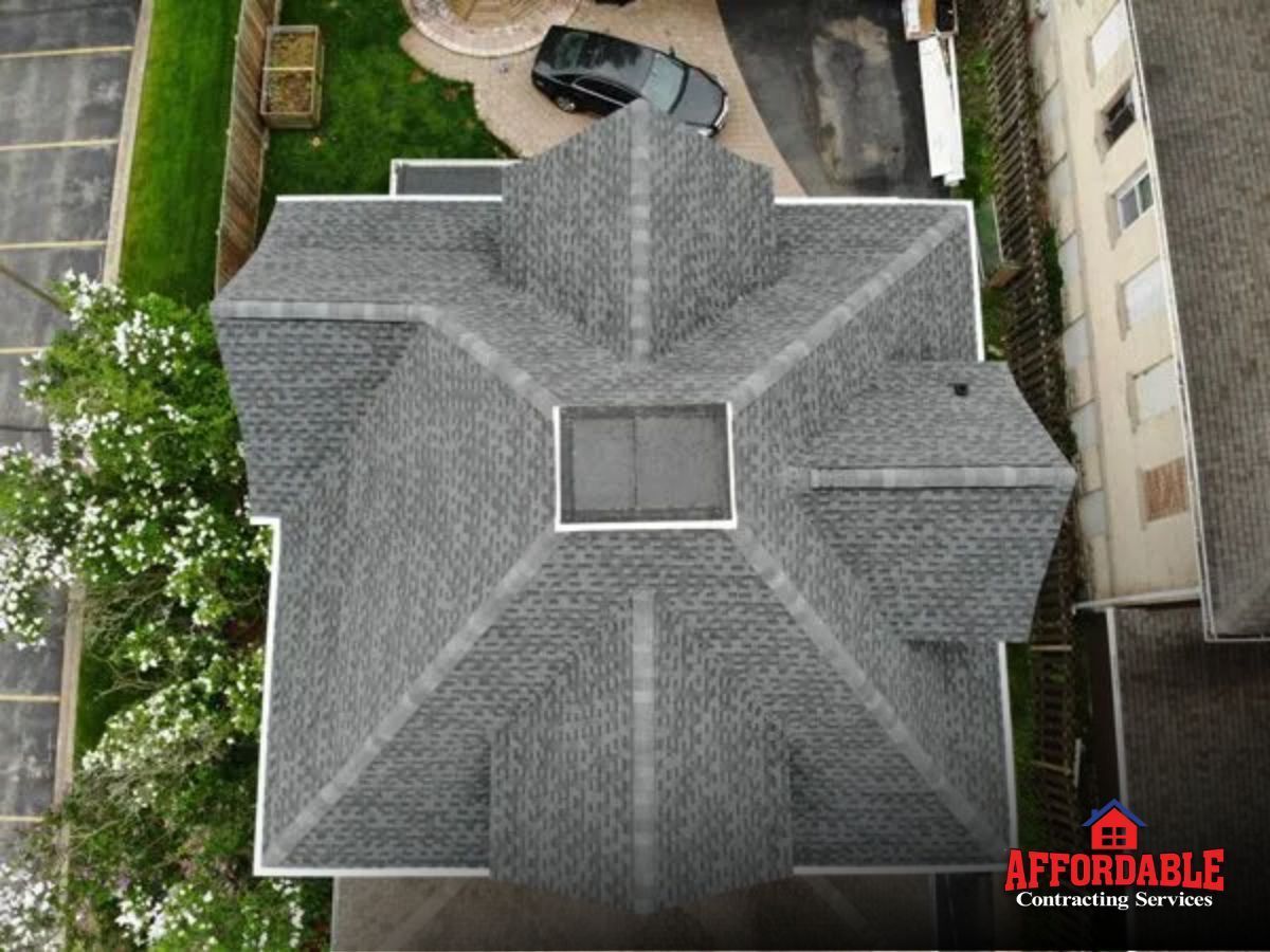 asphlat roof aerial view in wisconsin