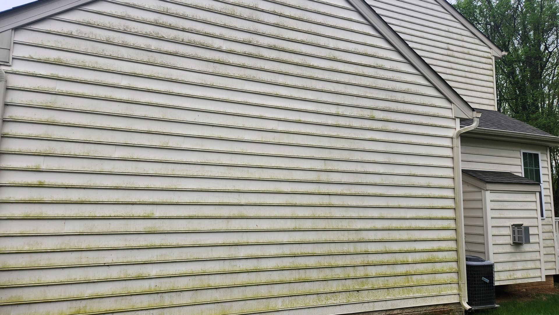 A white house with green algae on the side — Aberdeen, MD — TLC Handyman Services LLC