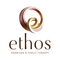 Logo: intertwined rings in bronze and gold above 