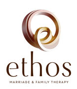 Logo: Abstract gold and brown rings with 