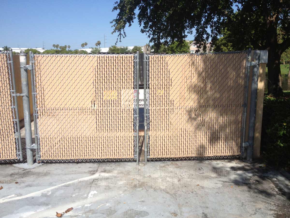 Dumpster Gates Galvanized — Sunrise, FL — First Class Fence & Rail, Inc.