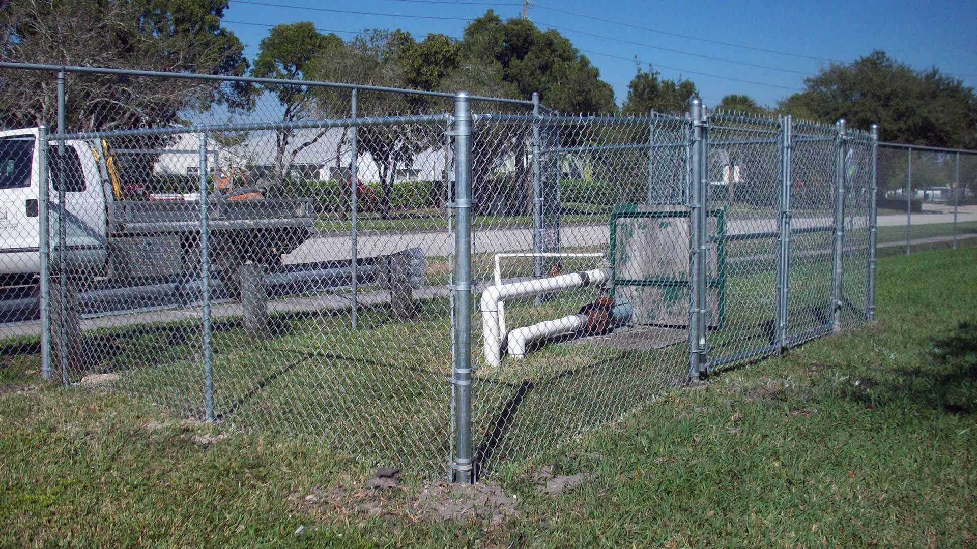 Galvanized Pump Station — Sunrise, FL — First Class Fence & Rail, Inc.
