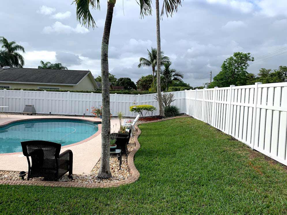 PVC Vinyl Pool Safe Shadowbox — Sunrise, FL — First Class Fence & Rail, Inc.