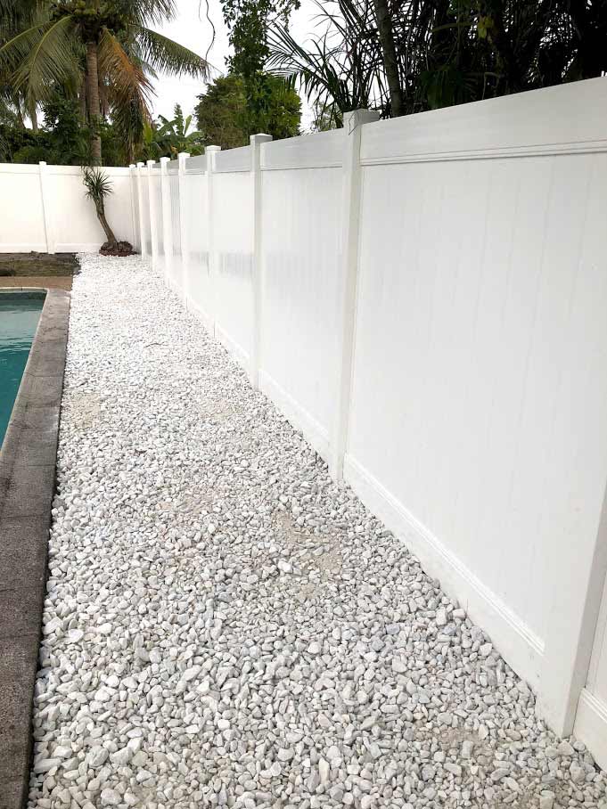 PVC Vinyl White 6ft Tongue — Sunrise, FL — First Class Fence & Rail, Inc.