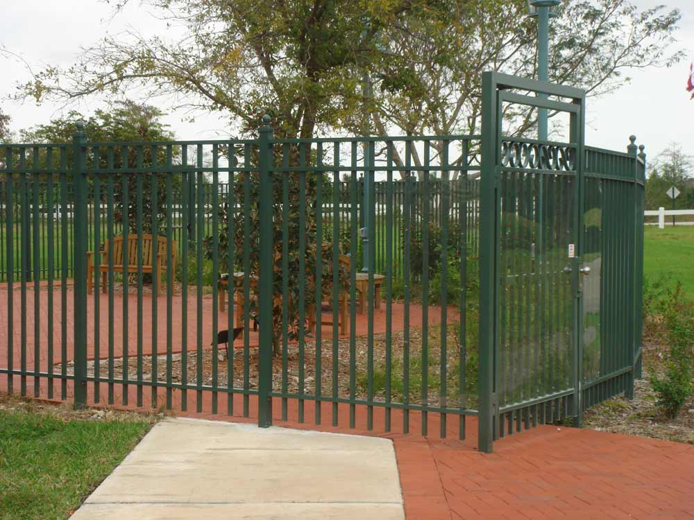 Green Granite Park Gate — Sunrise, FL — First Class Fence & Rail, Inc.