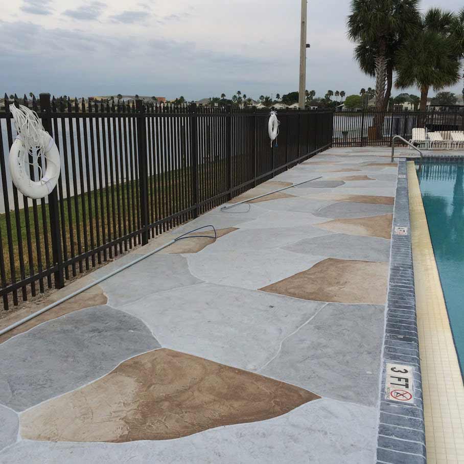 Steel Bronze Pool Fence — Sunrise, FL — First Class Fence & Rail, Inc.