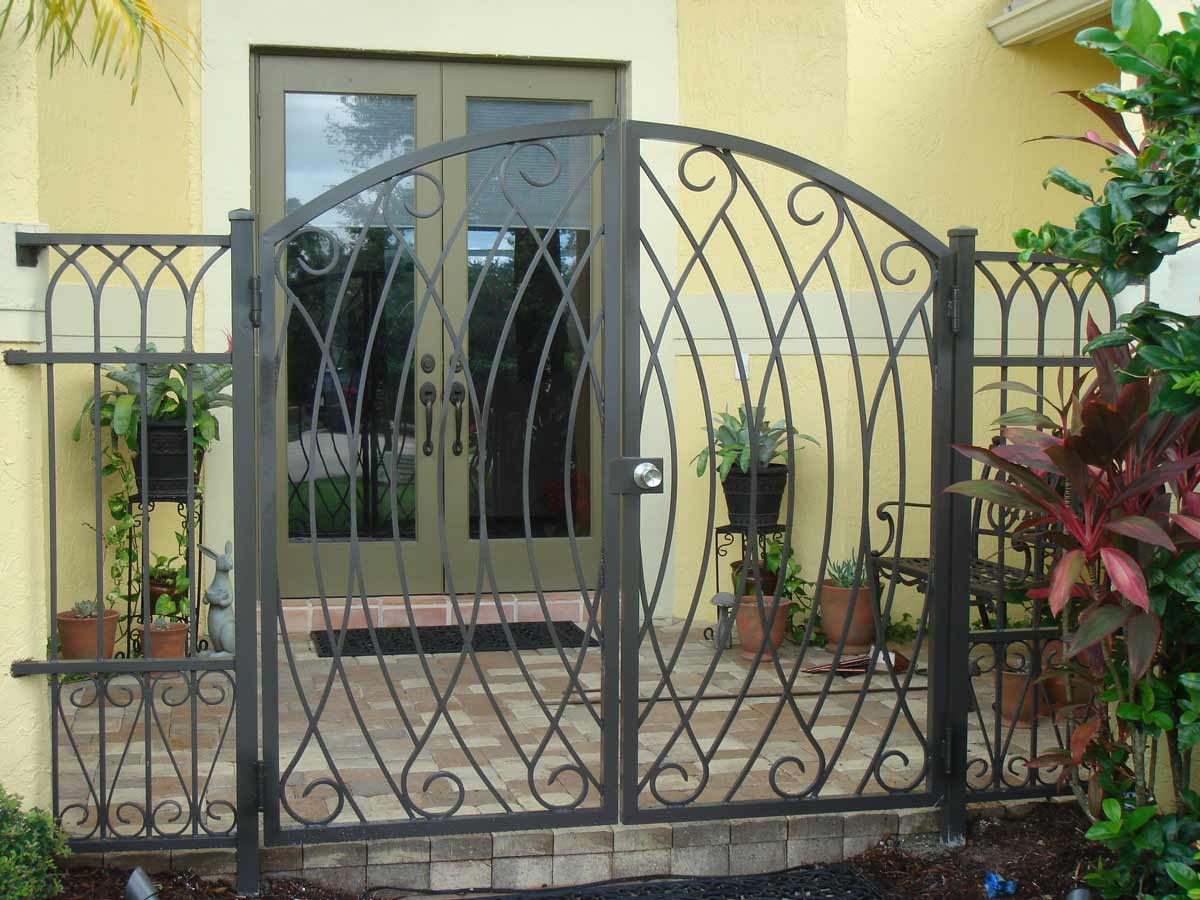 Decorative Courtyard Gate Set — Sunrise, FL — First Class Fence & Rail, Inc.