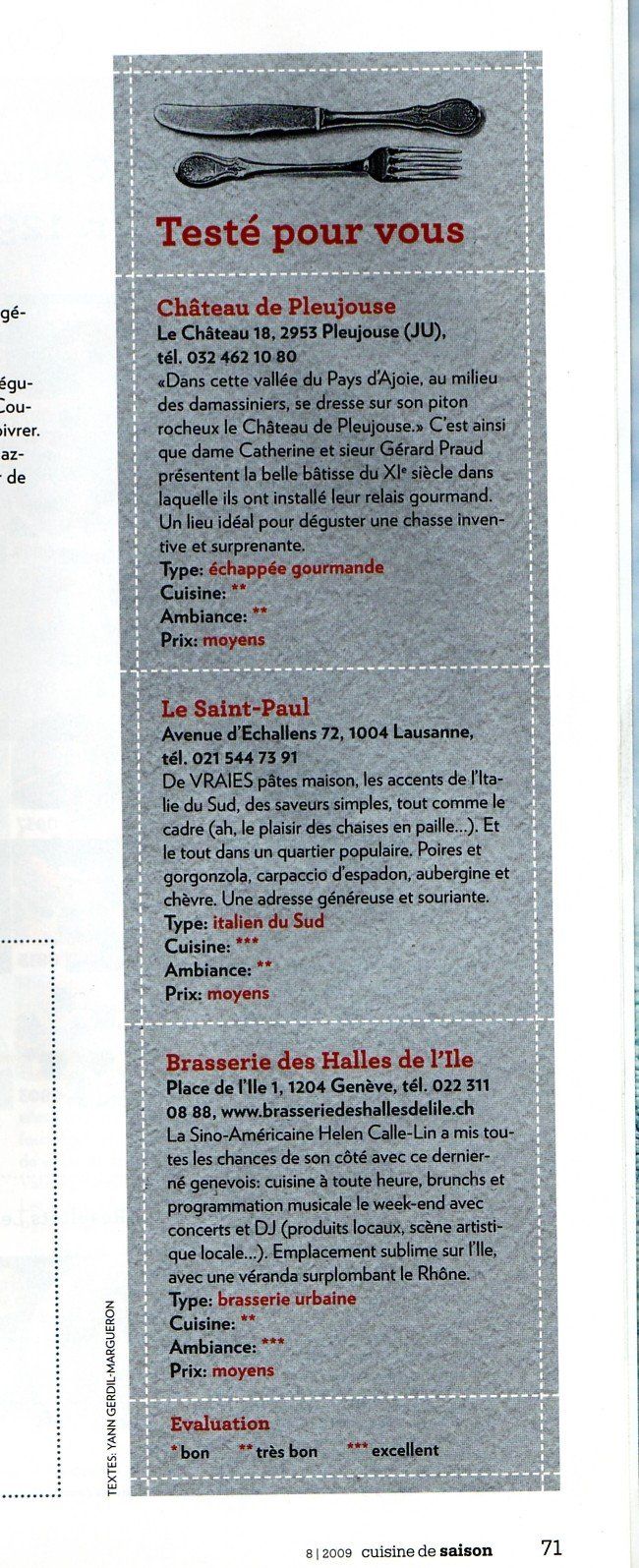 article restaurant italien lausanne