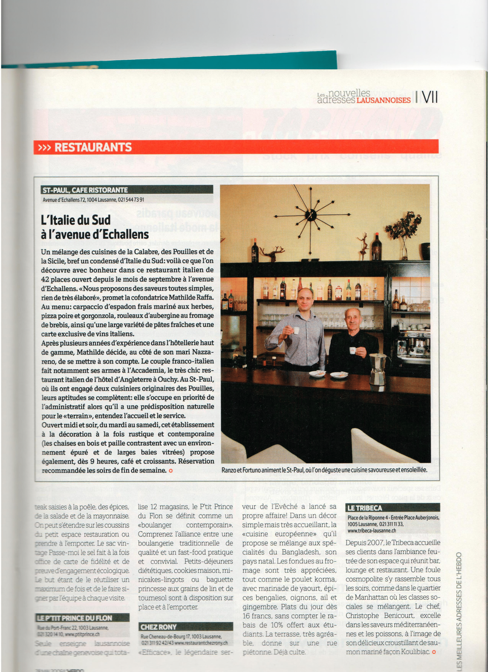 article l'hebdo st paul