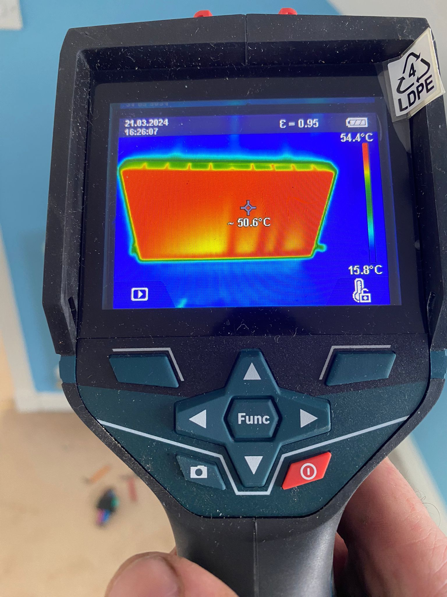 Thermal camera diagnosing heating system in Aberdeen property
