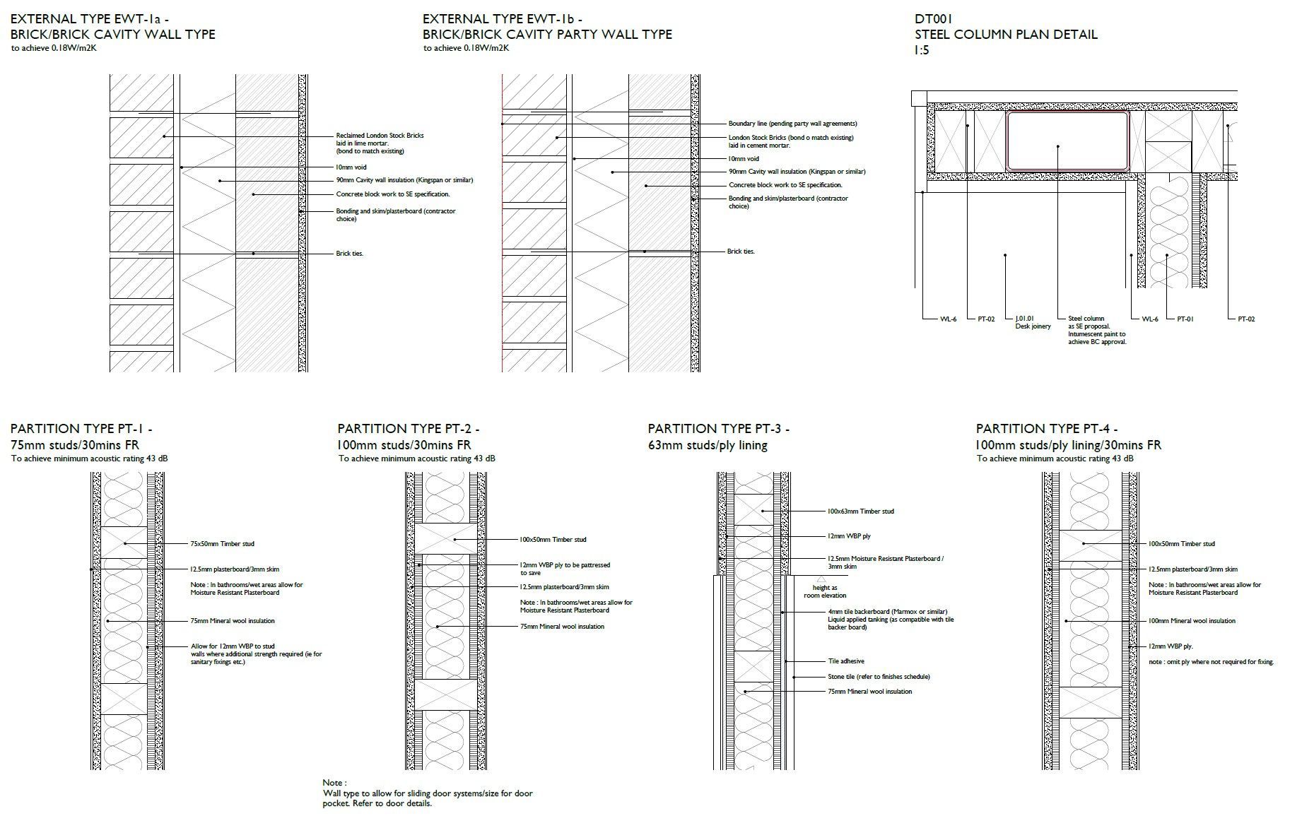 Building Control Approved Inspector Internal Door Detail Drawing