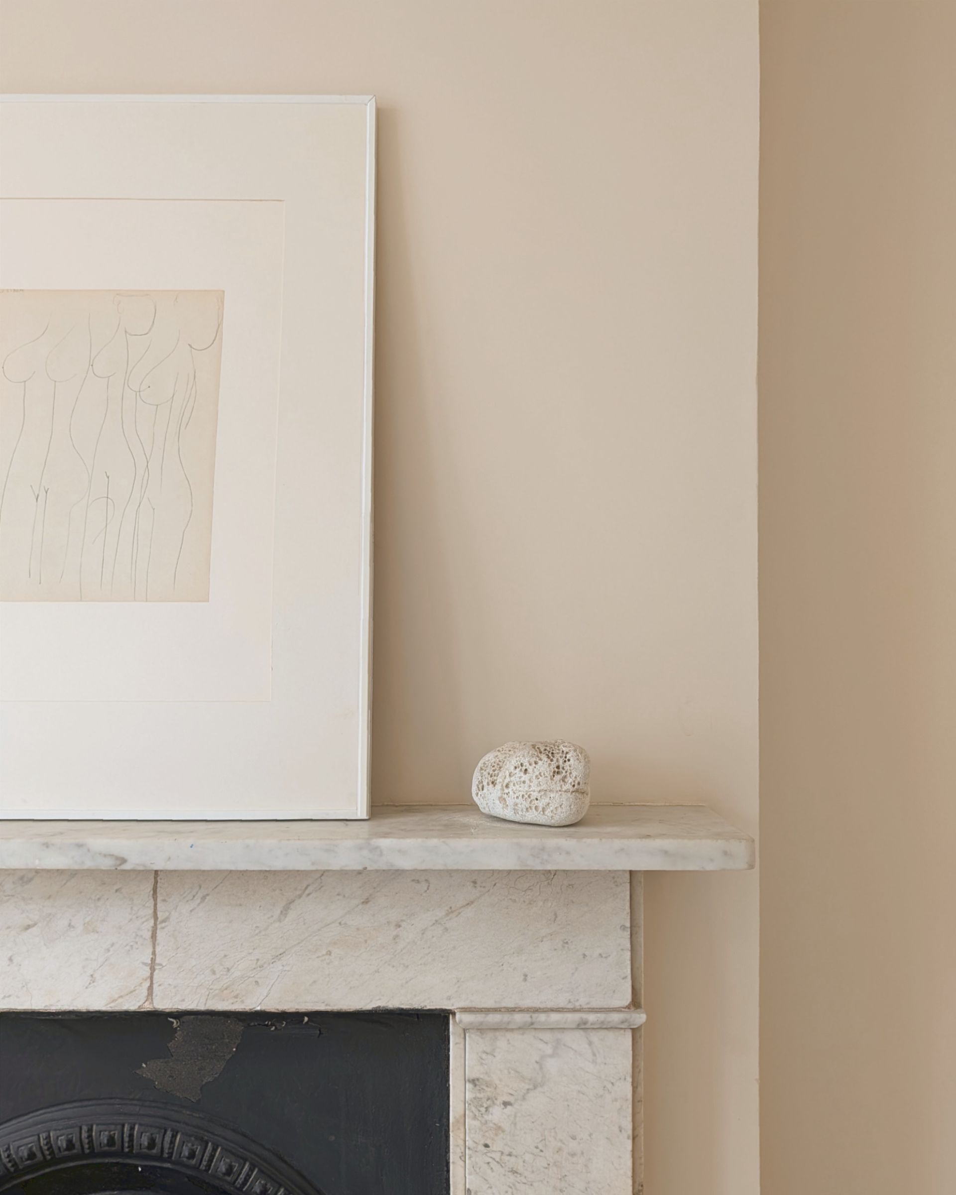 armstrong campbell architects brixton interior marble fireplace living room