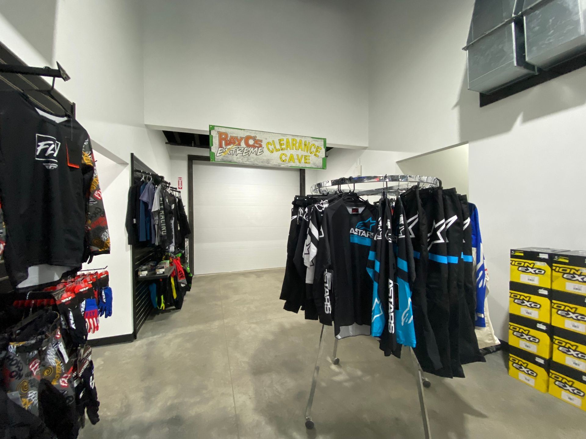 A store filled with lots of clothes and shoes.