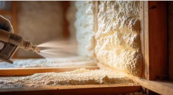 Interior of a room under construction