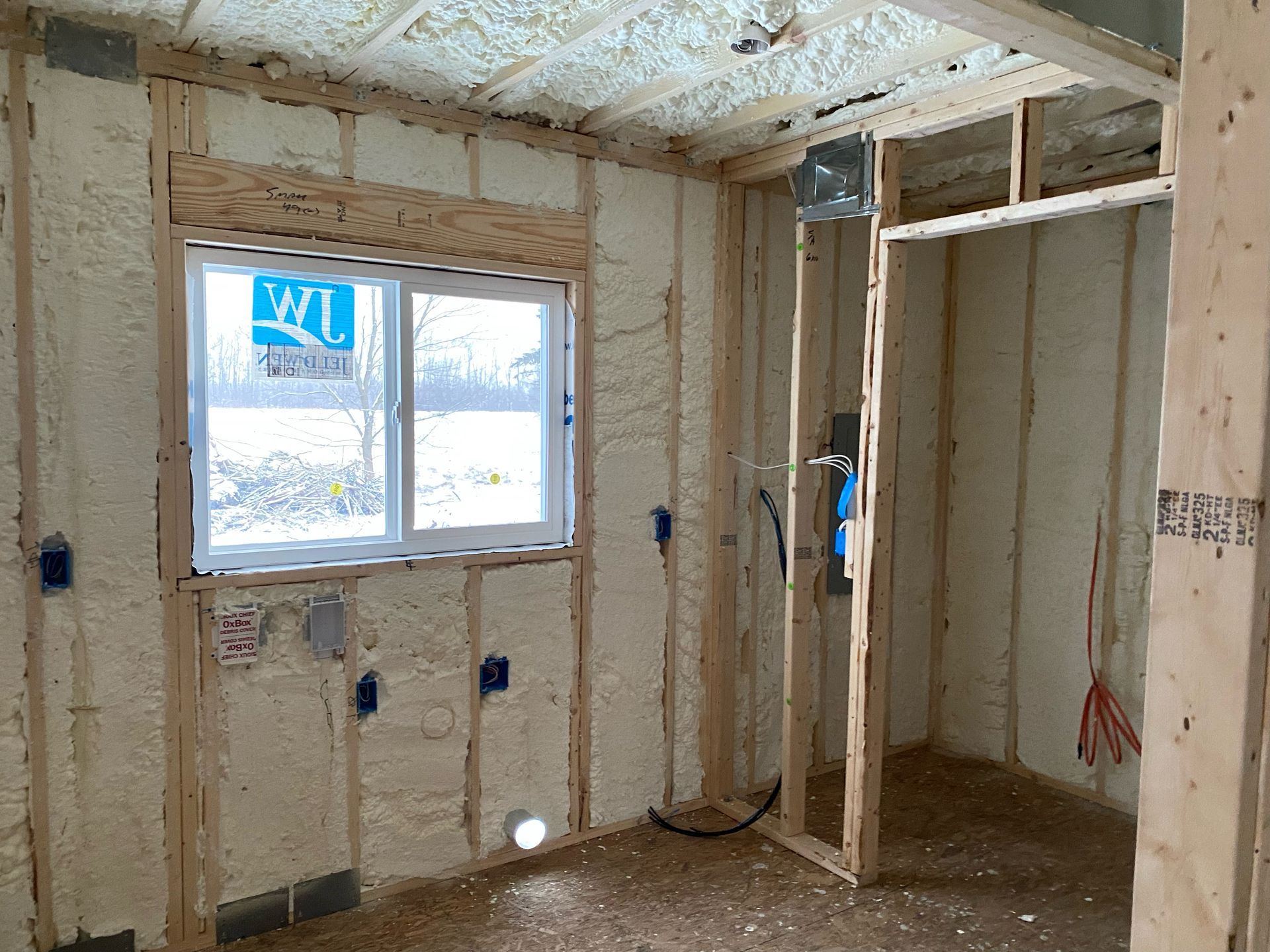 Interior of a room under construction