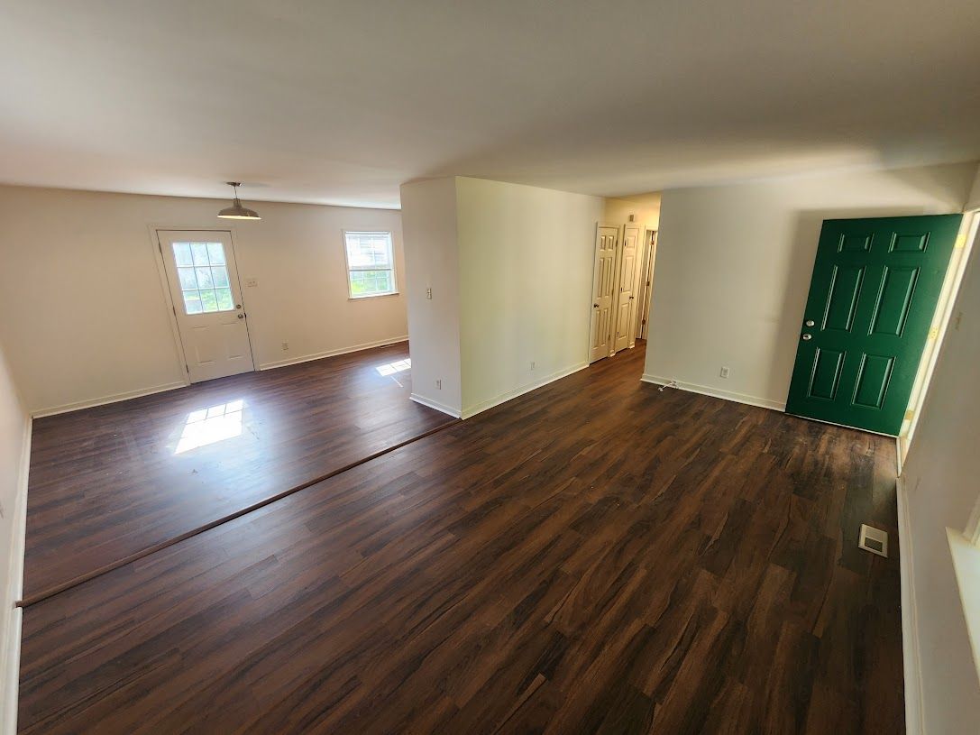 after painting a house with white and it has brown luxury vinyl plank in chesterfield county va