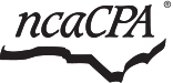A black and white logo for ncacpa with a bird on it.