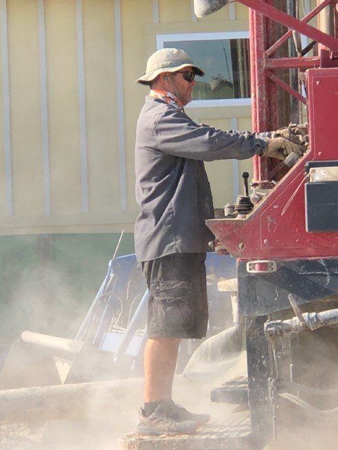 Man Working Equipment — Decatur, TX — Bisidas Water Well Drilling B&B Pump