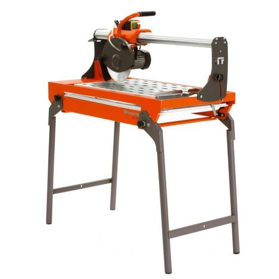 A Circular Saw Is Sitting On Top Of An Orange Table — Grafton Hire In South Grafton, NSW