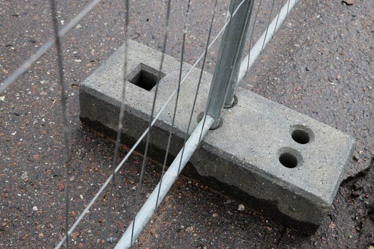 Temporary Fence With Concrete Base — Grafton Hire In South Grafton, NSW