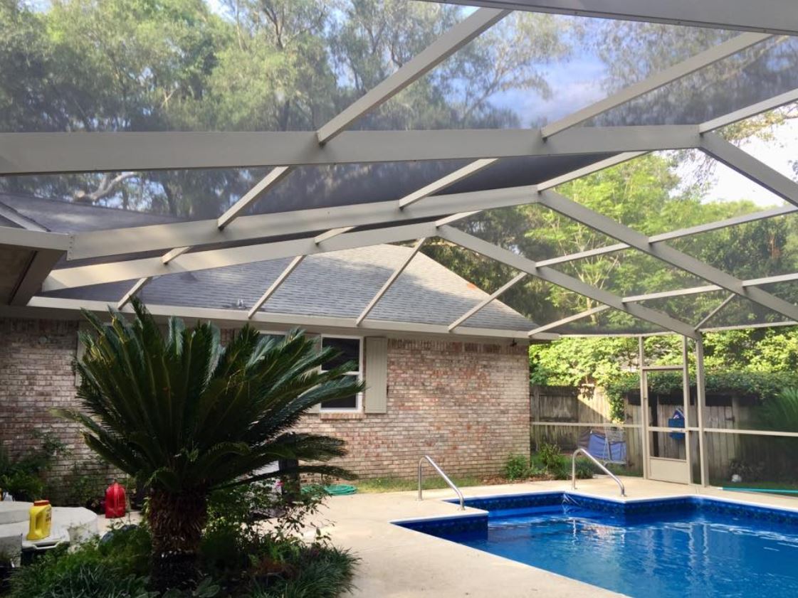 Pool with Screened Enclosure — Big Pool in Milton, FL