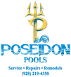 Logo for Poseidon Pools: trident, 