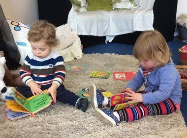 Children reading books