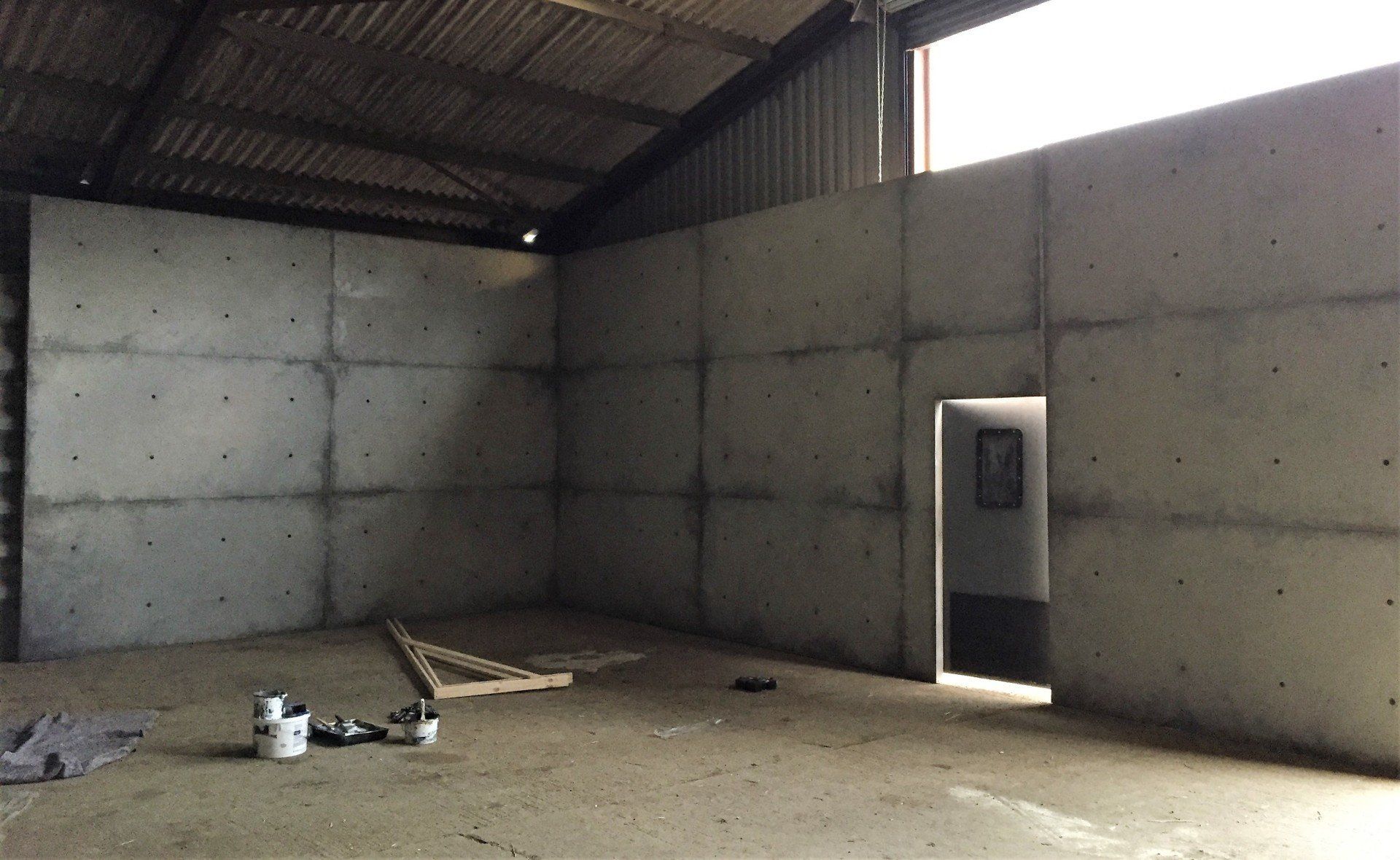 scenic painting of large concrete blocks