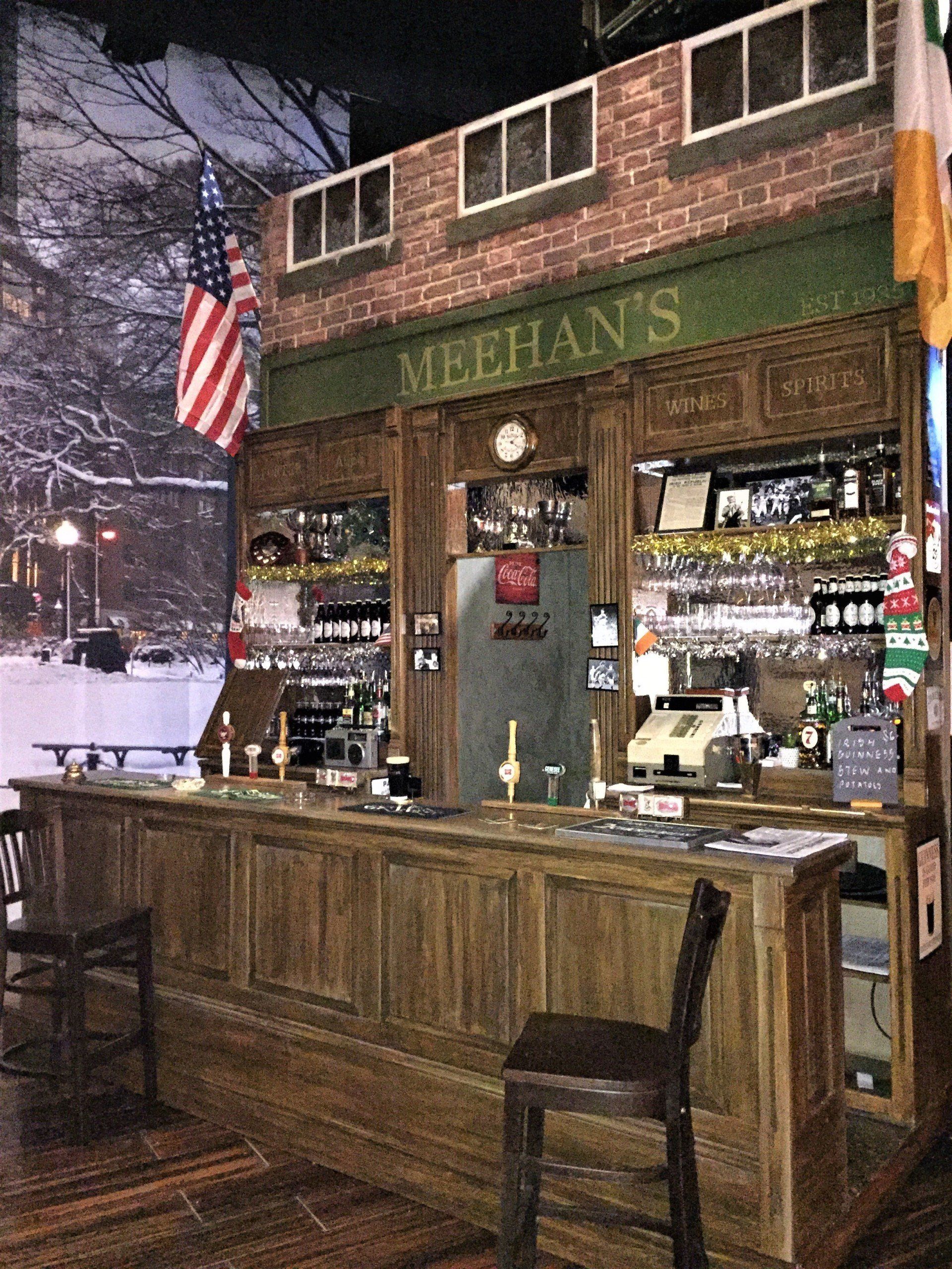 theatre scenery of pub interior