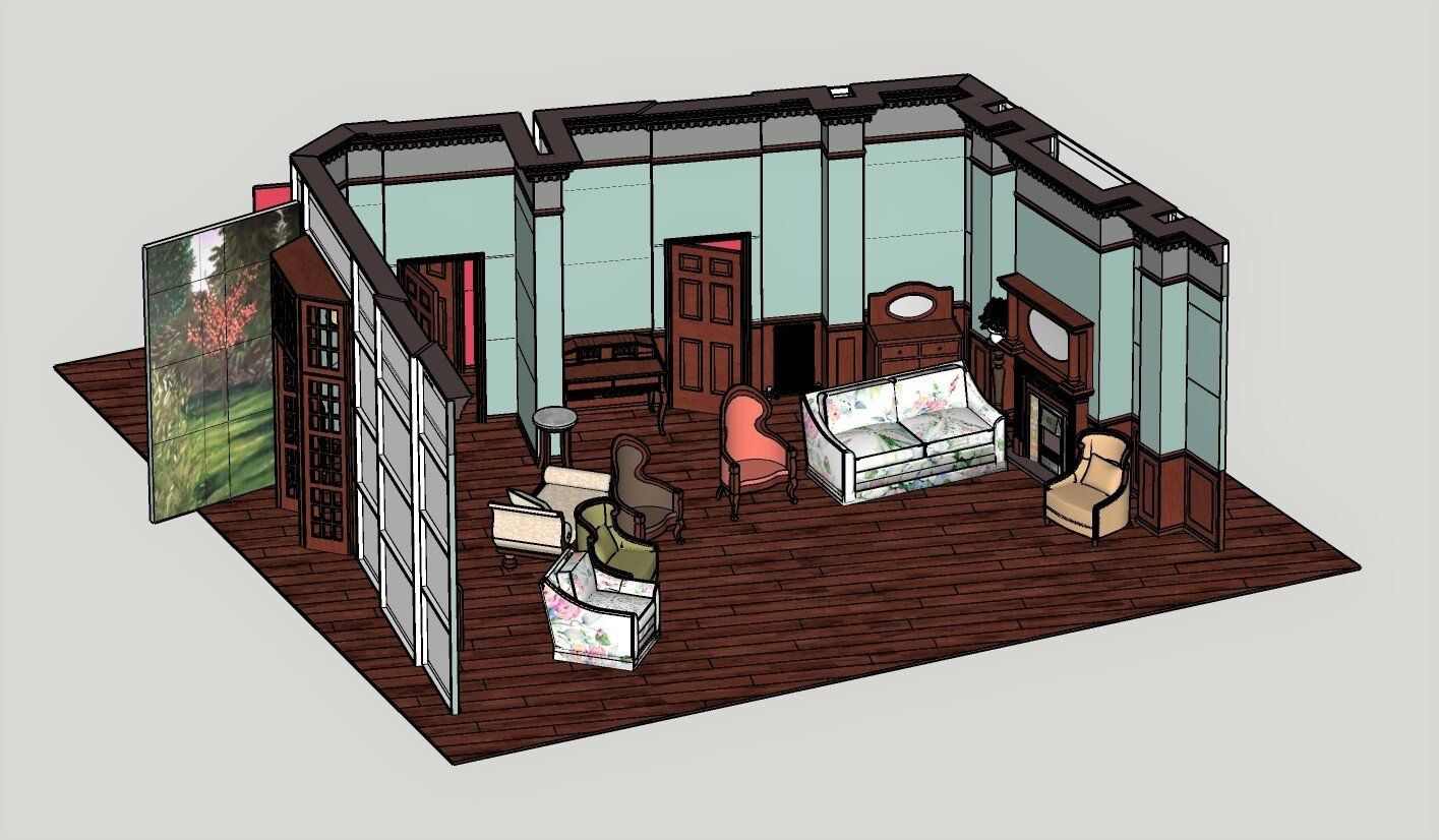 cad model for theatre stage design