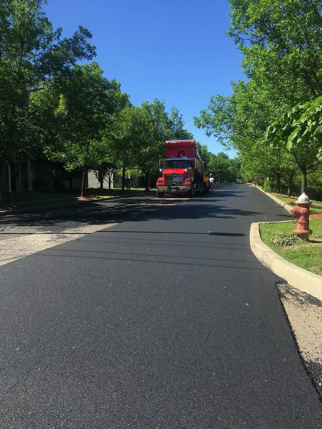 Red Truck On Road - Burlington, VT - Rox Asphalt