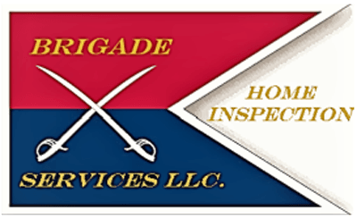 A logo for brigade home inspection services llc