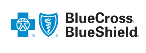 A blue cross and blue shield logo with a cross and shield.