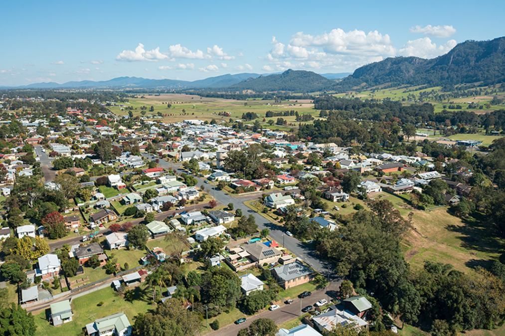 Aerial View of Gloucester — Civil Contractors in Gloucester, NSW