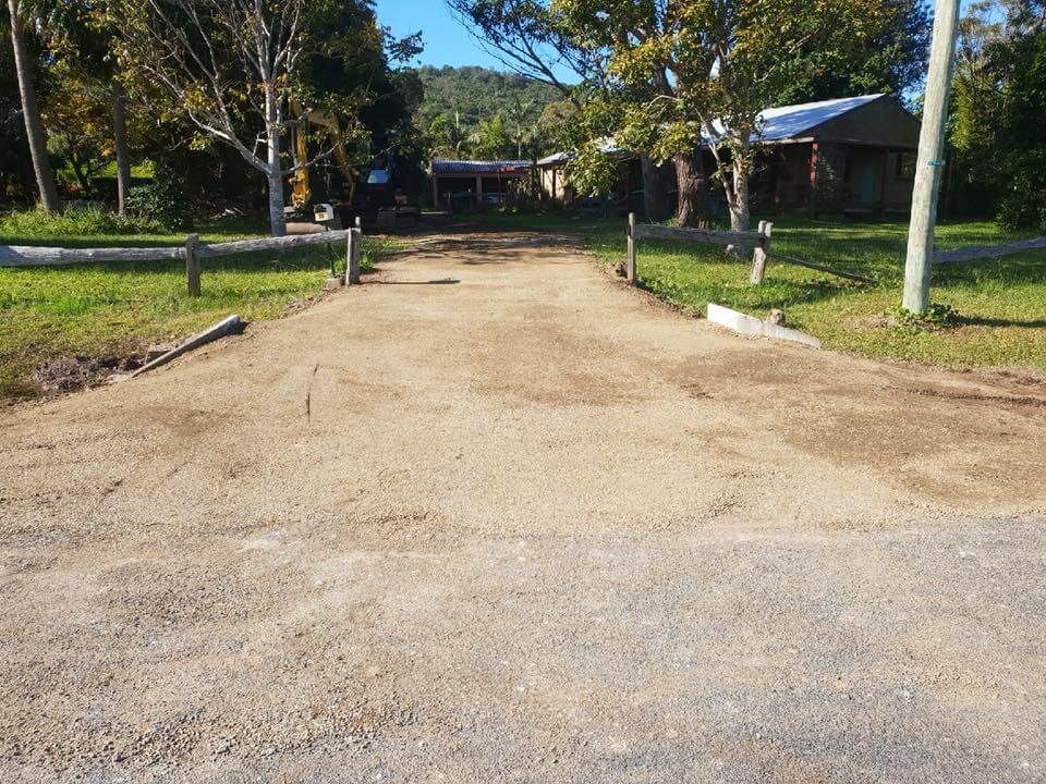 Driveway with Pipeline Construction — Civil Contractors in Coopernook, NSW