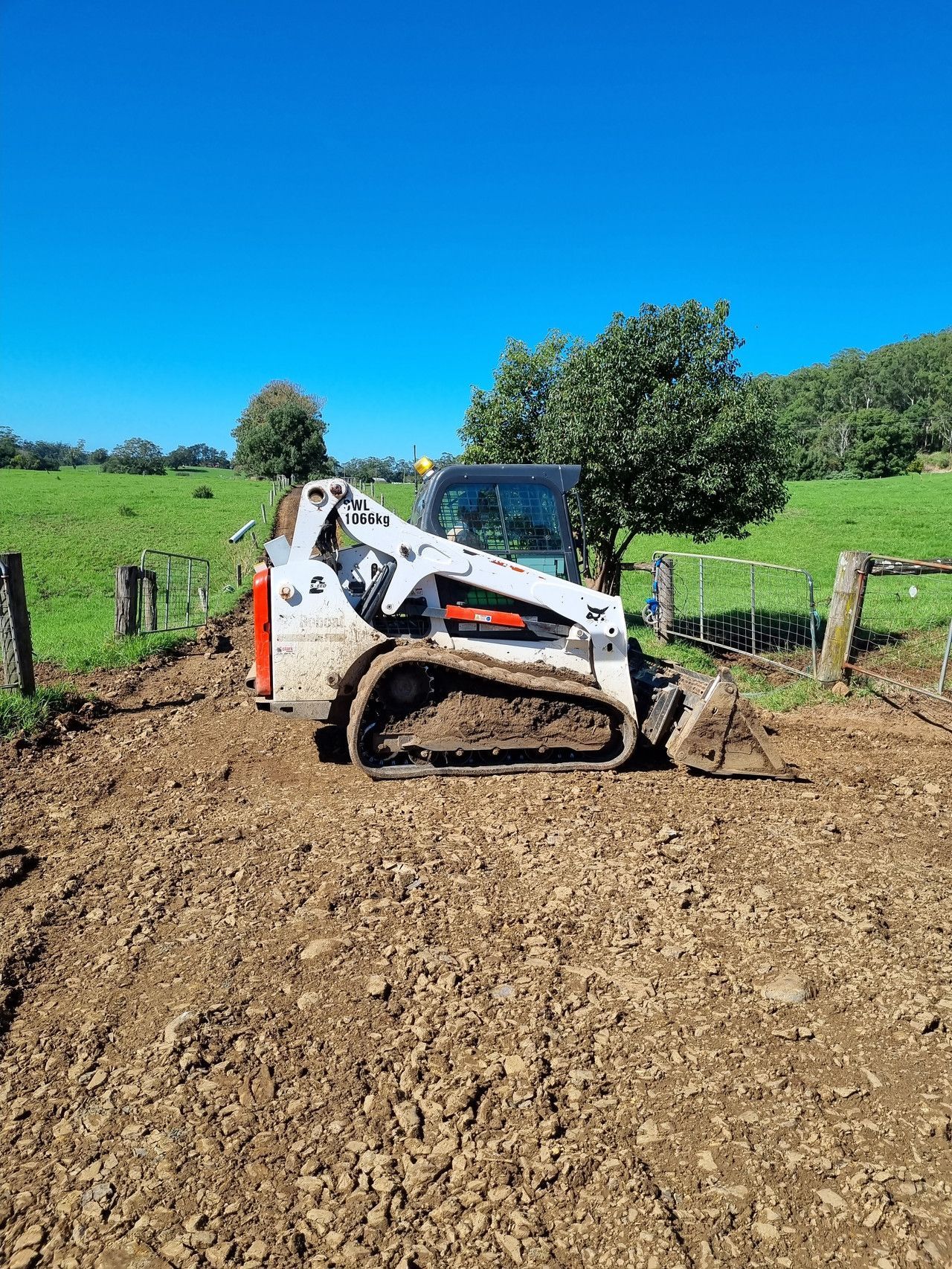 Excavator Digging a Trench — Civil Contractors in Coopernook, NSW