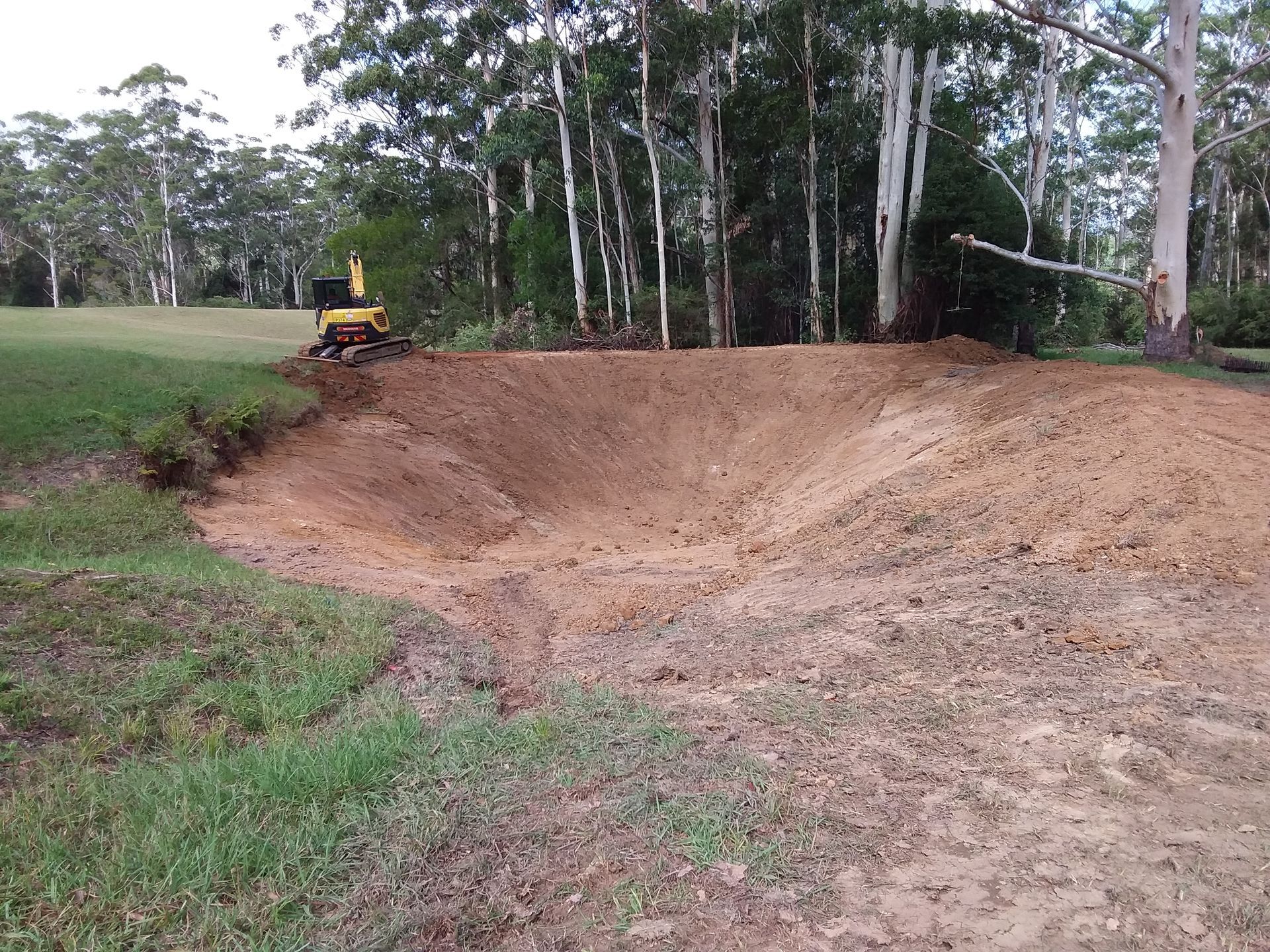 Construction of A Protective Dam — Civil Contractors in Coopernook, NSW