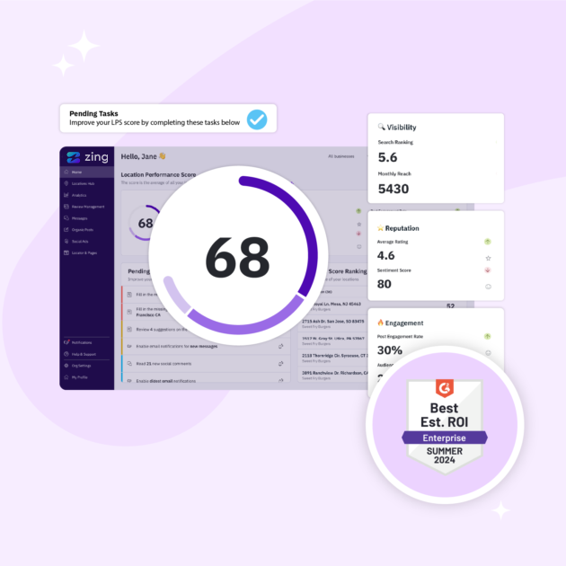 A purple circle with the number 68 on it